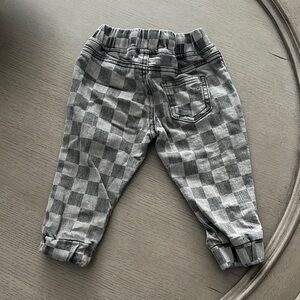 Kids Gray Checkered Bottoms